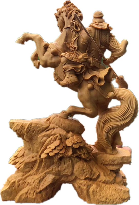 楽天市場】三国志 関羽像 関帝像 関公像 立像 高級天然ツゲ木彫り 置物