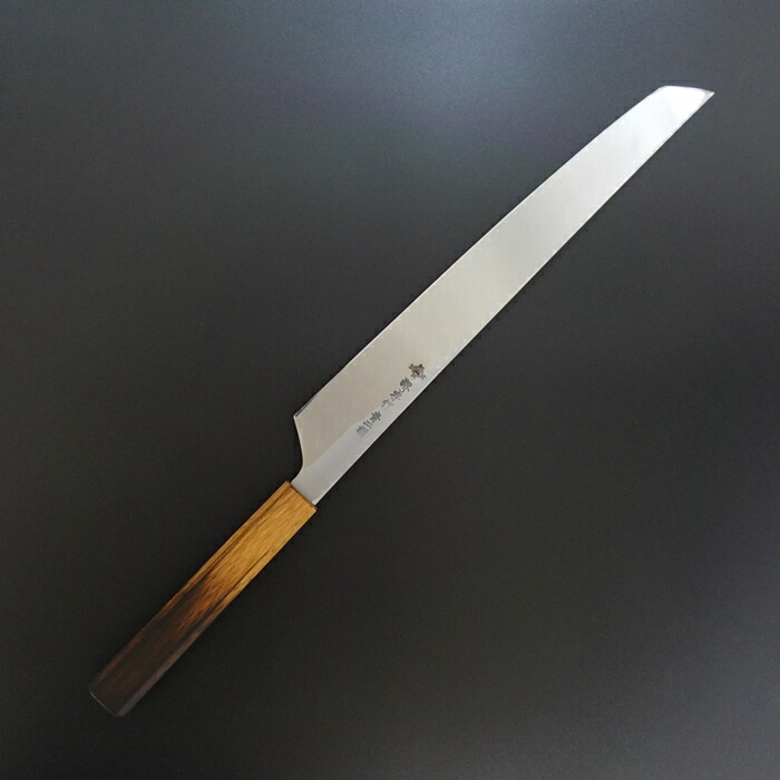 楽天市場】焔 紅蓮 包丁 先丸 玄武 刺身包丁 柳刃包丁 300mm 青二鋼