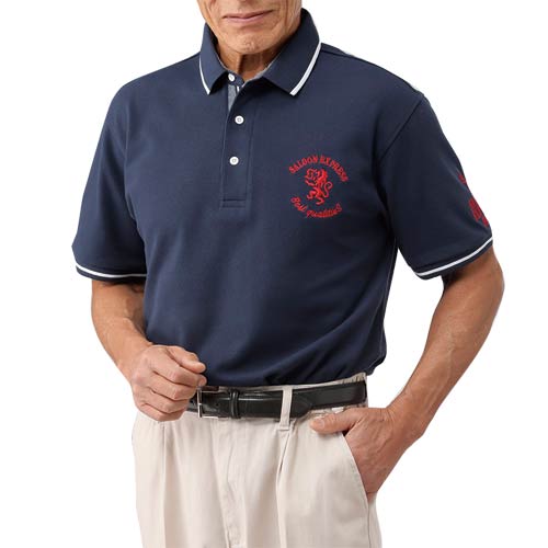 楽天市場】ポロシャツ 半袖 ネイビー カーキ ブルー メンズ サルーン