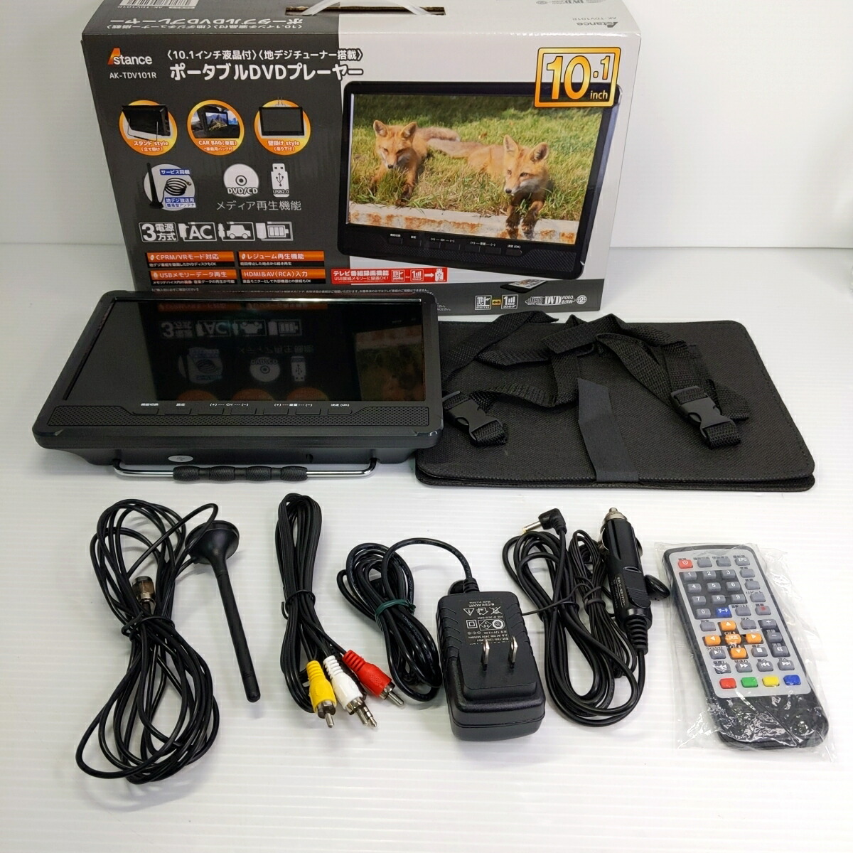 楽天市場】【中古品】AKART ポータブルDVDプレイヤー AK-TDV101R ○YR