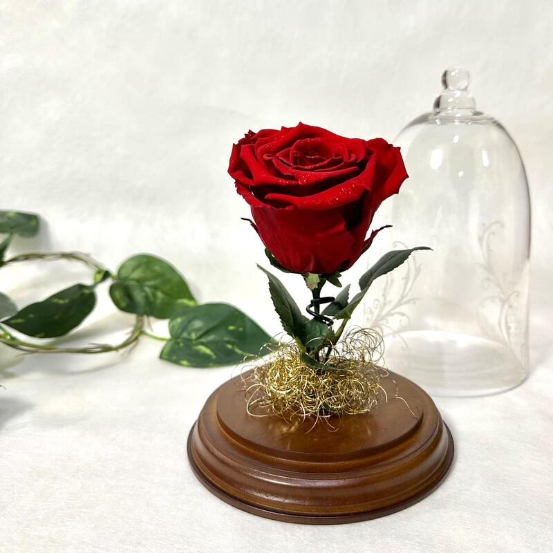 楽天市場】プリザーブドフラワー ダイヤモンドローズ ガラスドーム