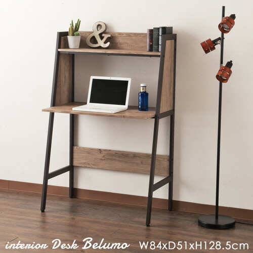 楽天市場】デスク 幅85 棚付き パソコンデスク ワークデスク 机 つくえ