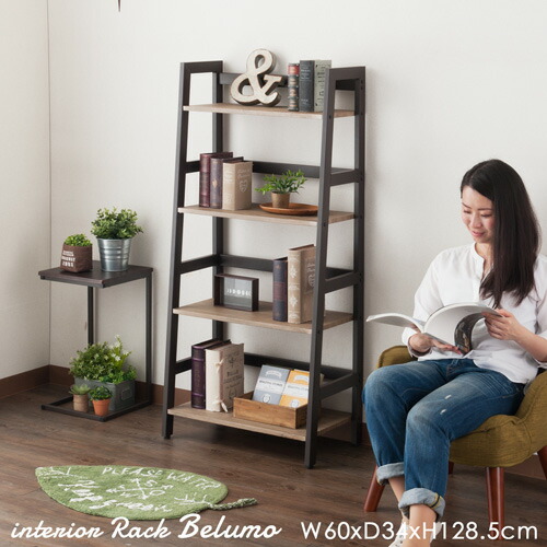 楽天市場】ラック 棚 幅60 奥行35 4段 ウッドラック 収納 木製