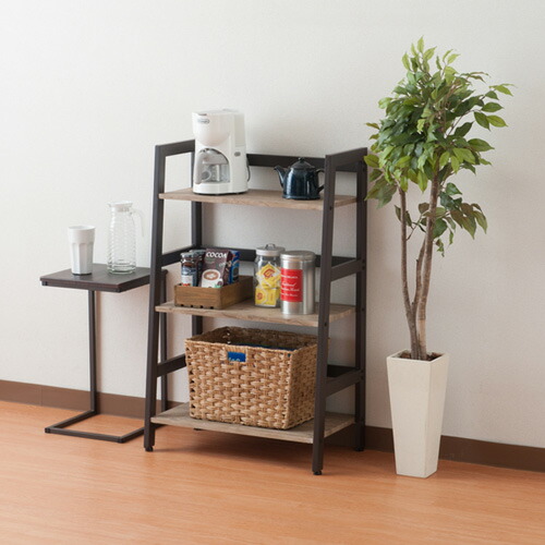 楽天市場】ラック 棚 幅60 奥行35 3段 ウッドラック 収納 木製