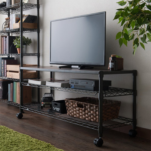 楽天市場】☆10％OFF☆ ルミナス ノワール スチールラック テレビ台