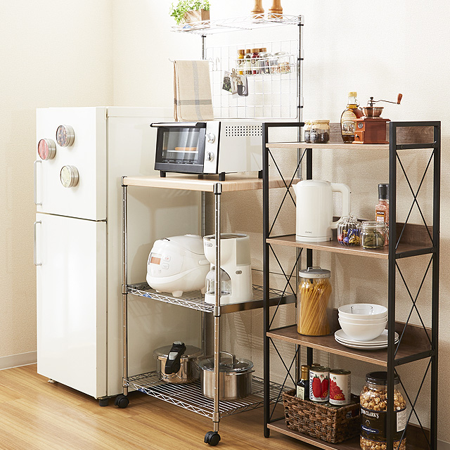 楽天市場】レンジ台 60幅 レンジラック キッチンカウンター スリム