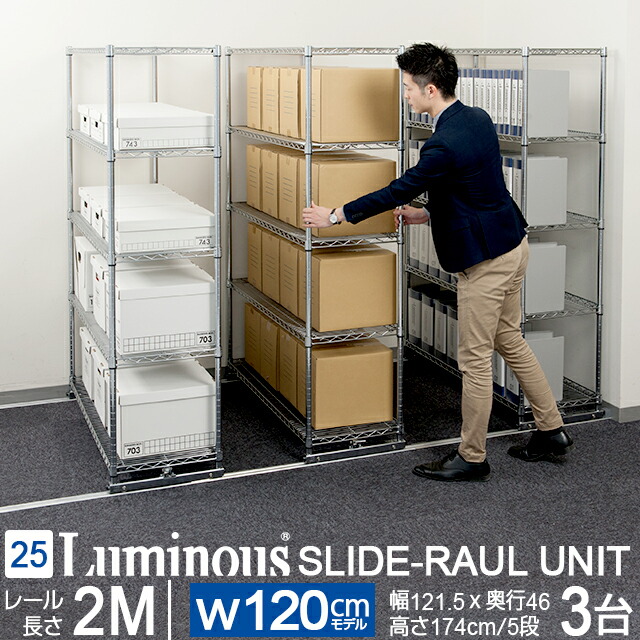 楽天市場】【公式】スチールラック 業務用 幅120 5段 奥行45 ルミナス