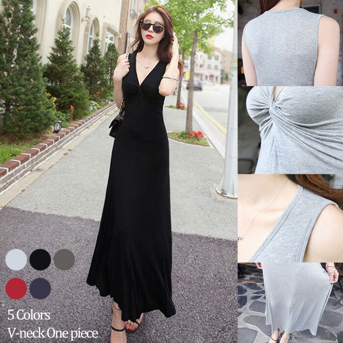 楽天市場】2A50 Vネックマキシワンピース ロングワンピース ロング丈