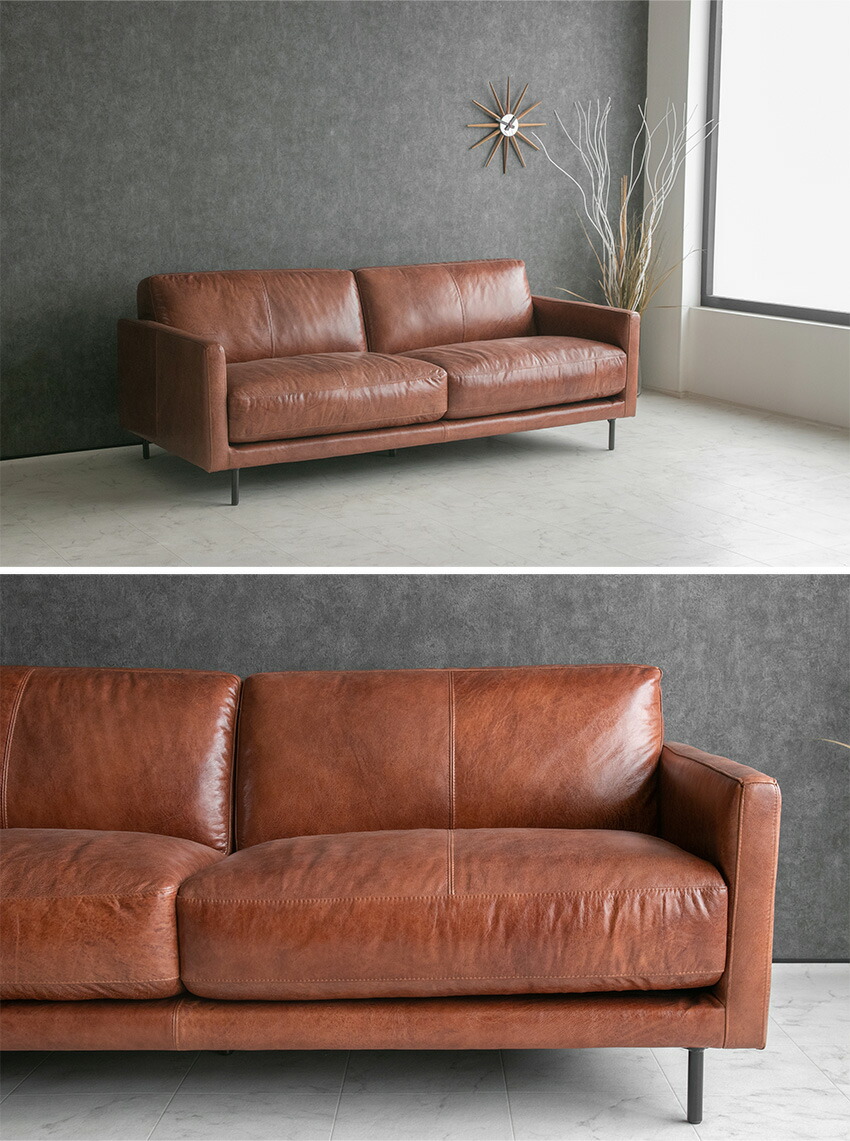 楽天市場】【送料無料】 ソファ 本革 総革 ソファー レザーソファ 3人