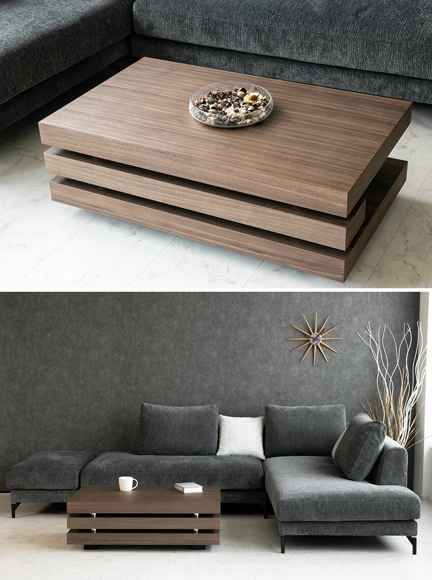 楽天市場】【送料無料】 センターテーブル 高級感 モダン ブラック