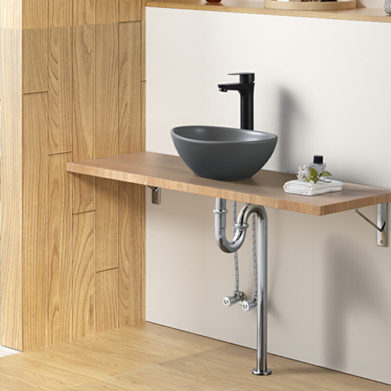 楽天市場】【混合水栓付き】 手洗い器 置き型 洗面ボウル 楕円形