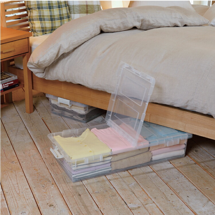 楽天市場】【送料無料】ベッド下収納ボックス2個組【 連結 収納ラック