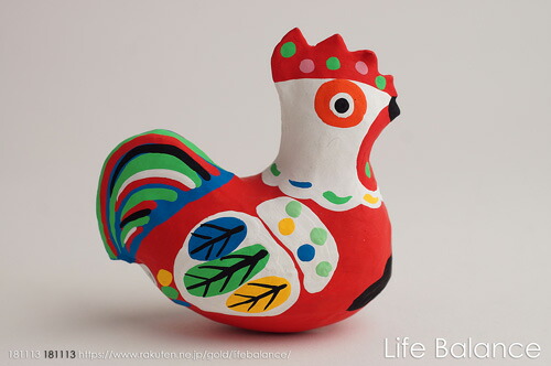 楽天市場】張り子 宮島張り子 宮島民芸工房 起上り鳥 ニワトリ 赤 オス