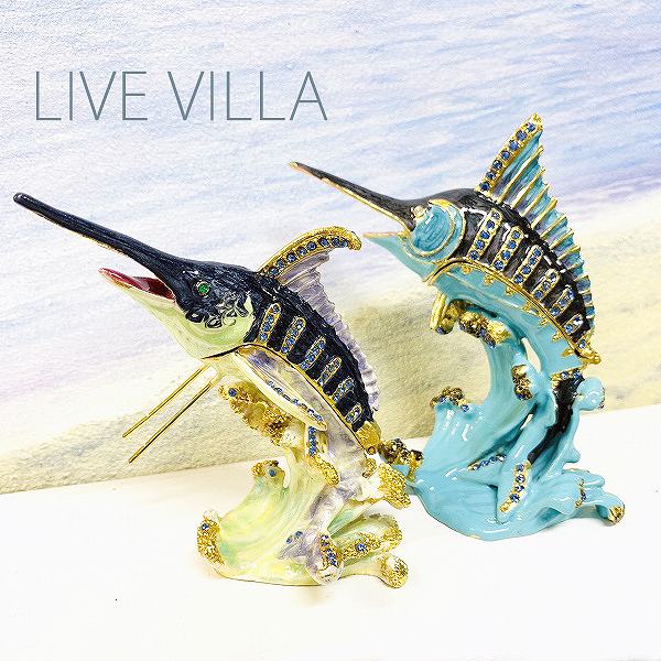 楽天市場】小物入れ カジキ 魚 さかな キラキラ 高級 ブルー ホワイト