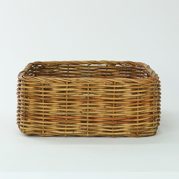 楽天市場】バスケット アラログ 収納 幅45×奥行40×高さ17cm ラタン 籐
