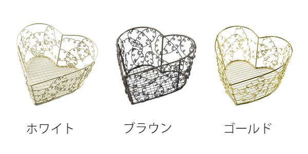 楽天市場】バスケット ハート型 小物入れ 約 幅14×奥行14×高さ7cm