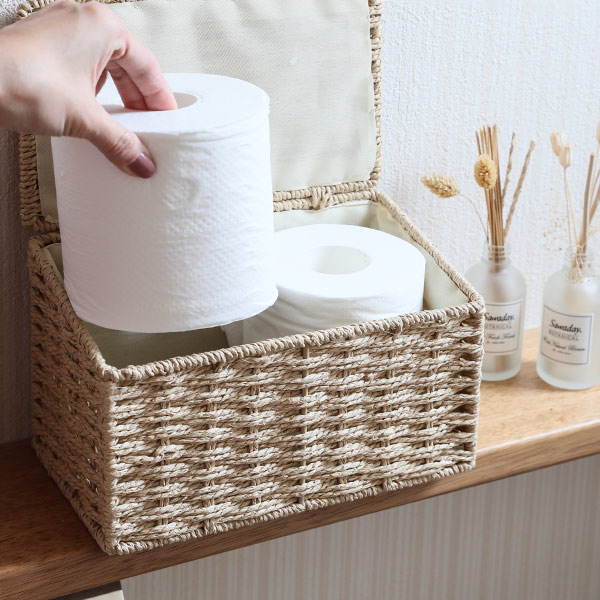 楽天市場】トイレットペーパーストッカー 2ロール用 ペーパー