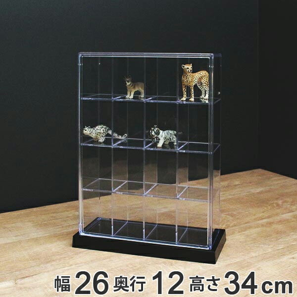 楽天市場】コレクションケース スクエア 16マス L16 卓上 クリアケース