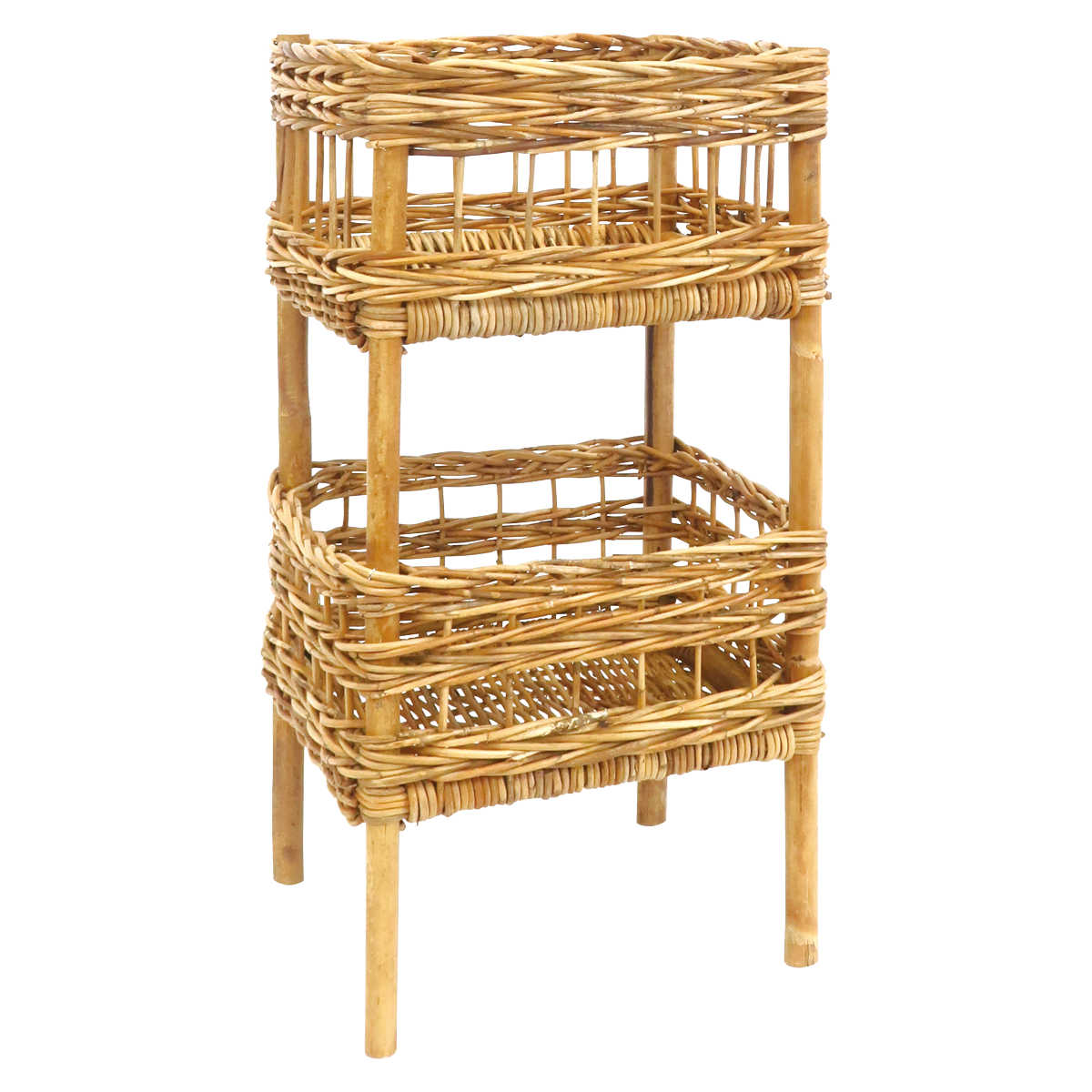 楽天市場】AROROG 2段バスケット ランドリーバスケット 高さ62cm