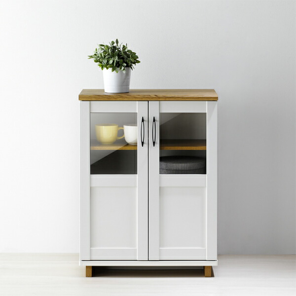 楽天市場】キャビネット ガラス扉 フレンチカントリー調 シュエット 約