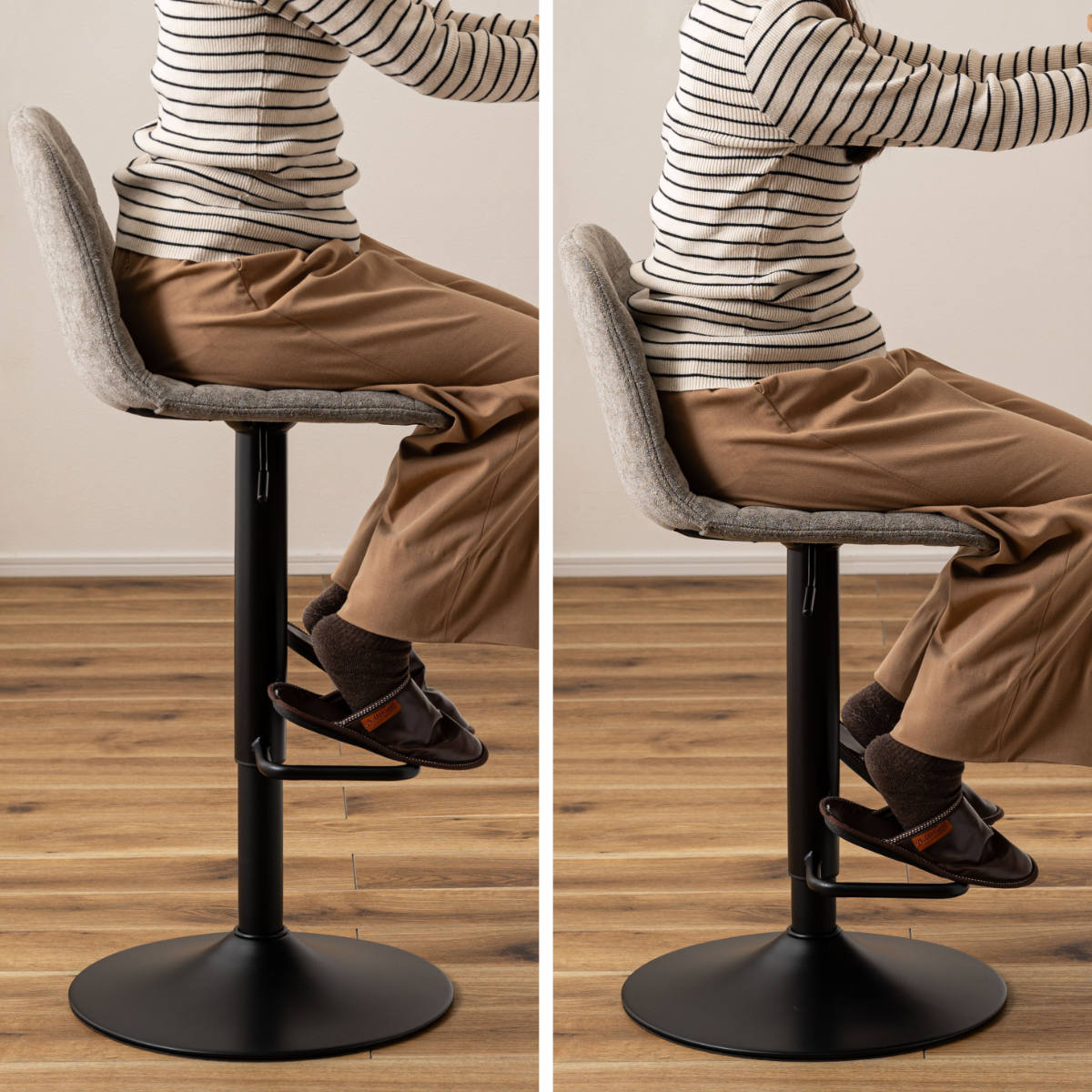 楽天市場】カウンターチェア 昇降式 座面高60～82cm （ 回転式