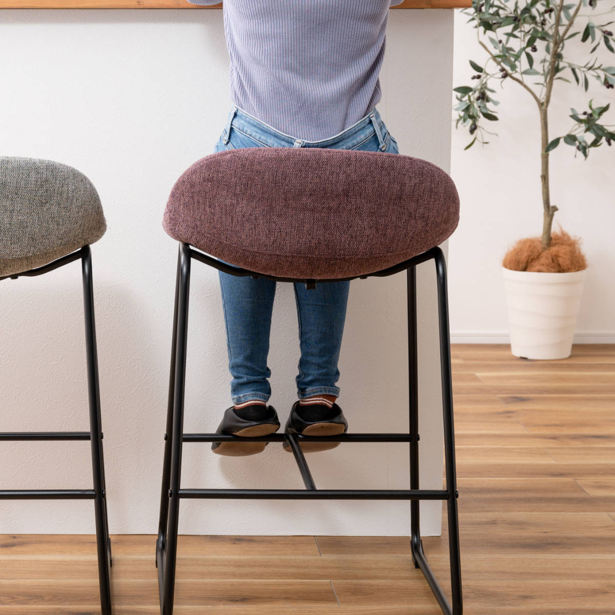 楽天市場】カウンターチェア 同色2脚セット 座面高66cm ハイチェア