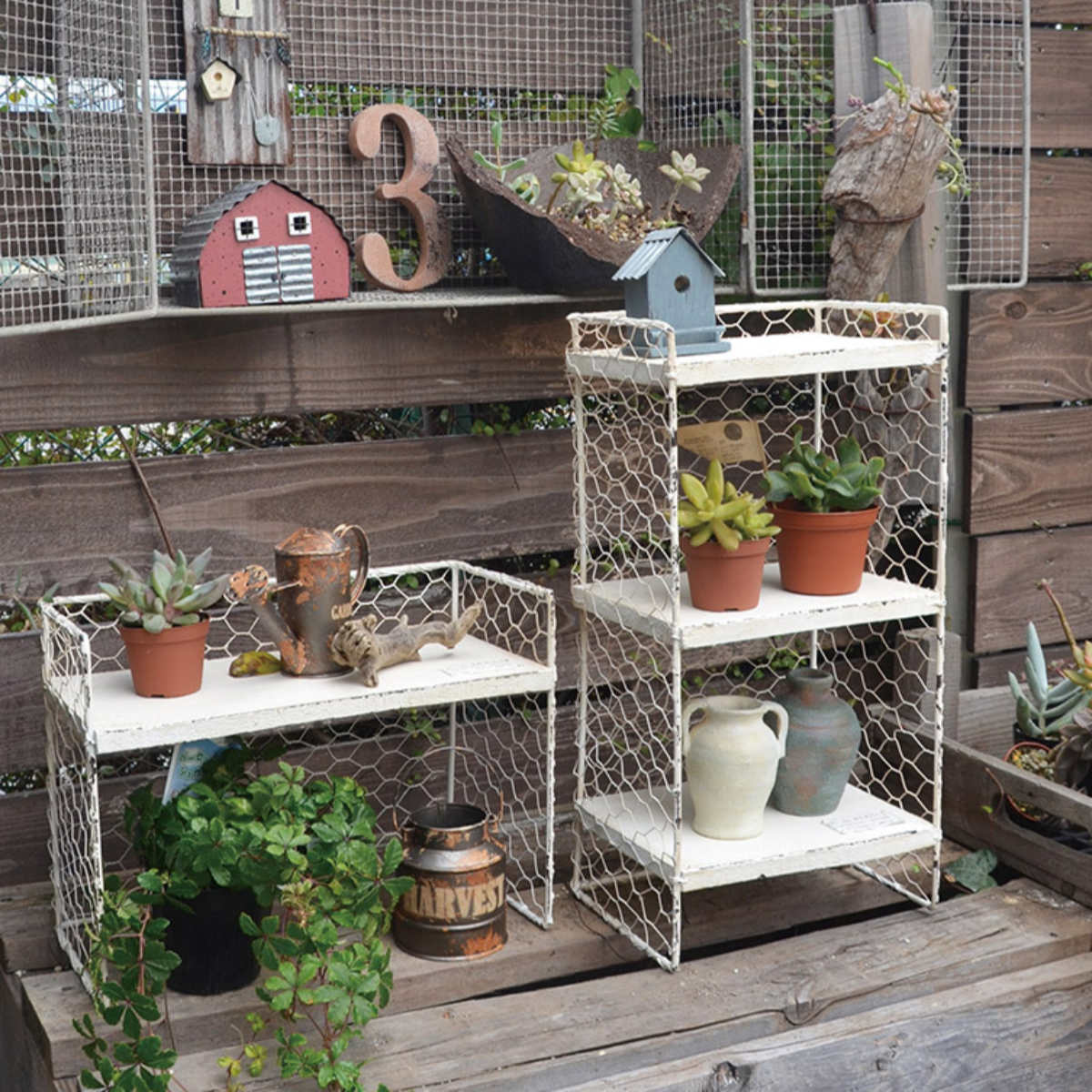 楽天市場】ガーデニング収納 プランター フラワースタンド ワイヤー