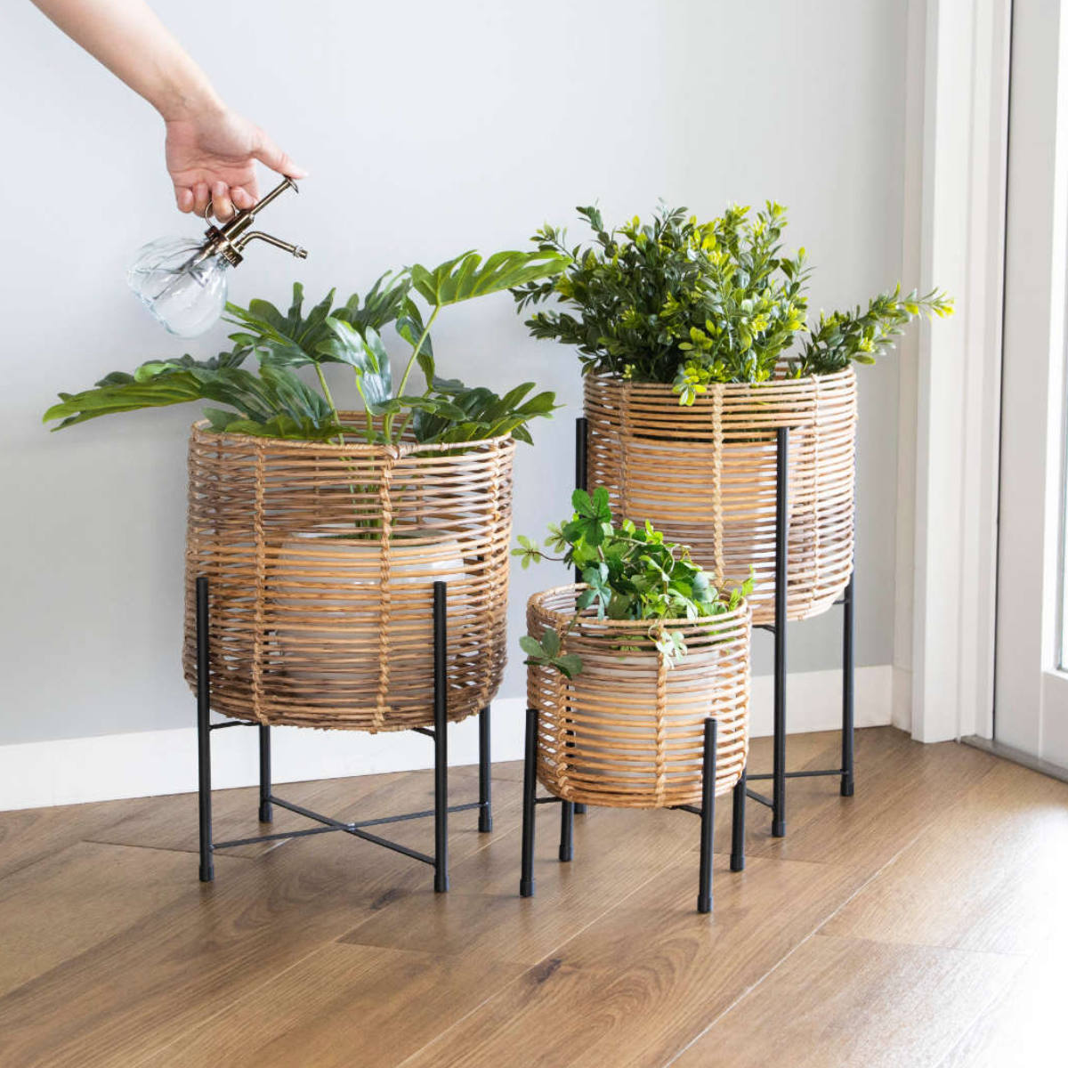 楽天市場】鉢カバー トーク ラウタ フェイクPEPP スタンド付き