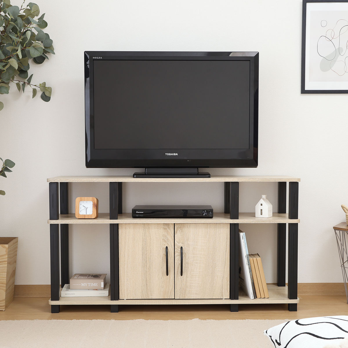 楽天市場】テレビ台 幅110cm 扉付き 簡単組立 FIT （ TV台 テレビ