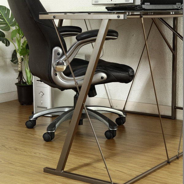 楽天市場】L字デスク 幅141cm ガラス デスク パソコンデスク L字型