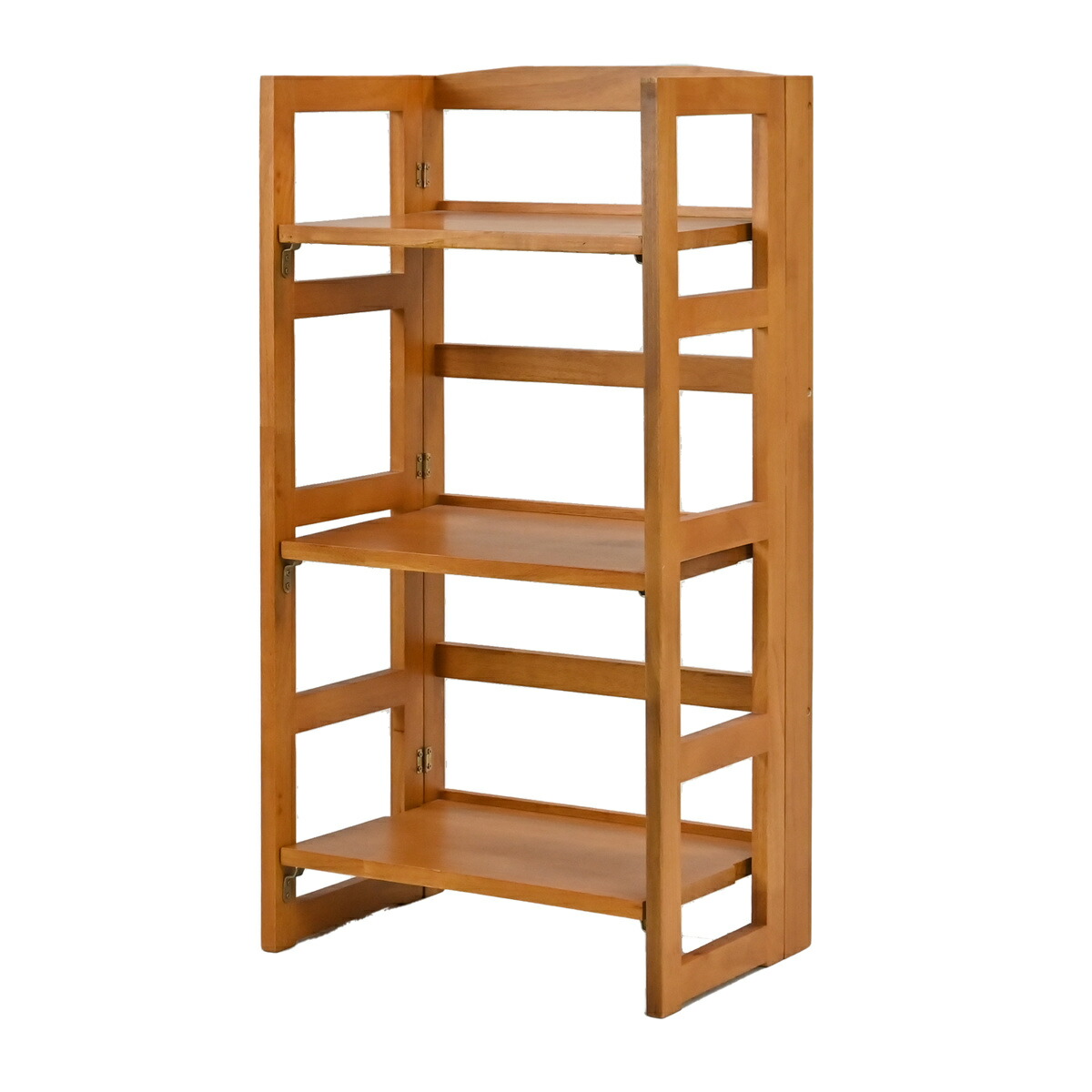 楽天市場】オープンラック 3段 天然木 折りたたみ式 幅44cm （ ラック