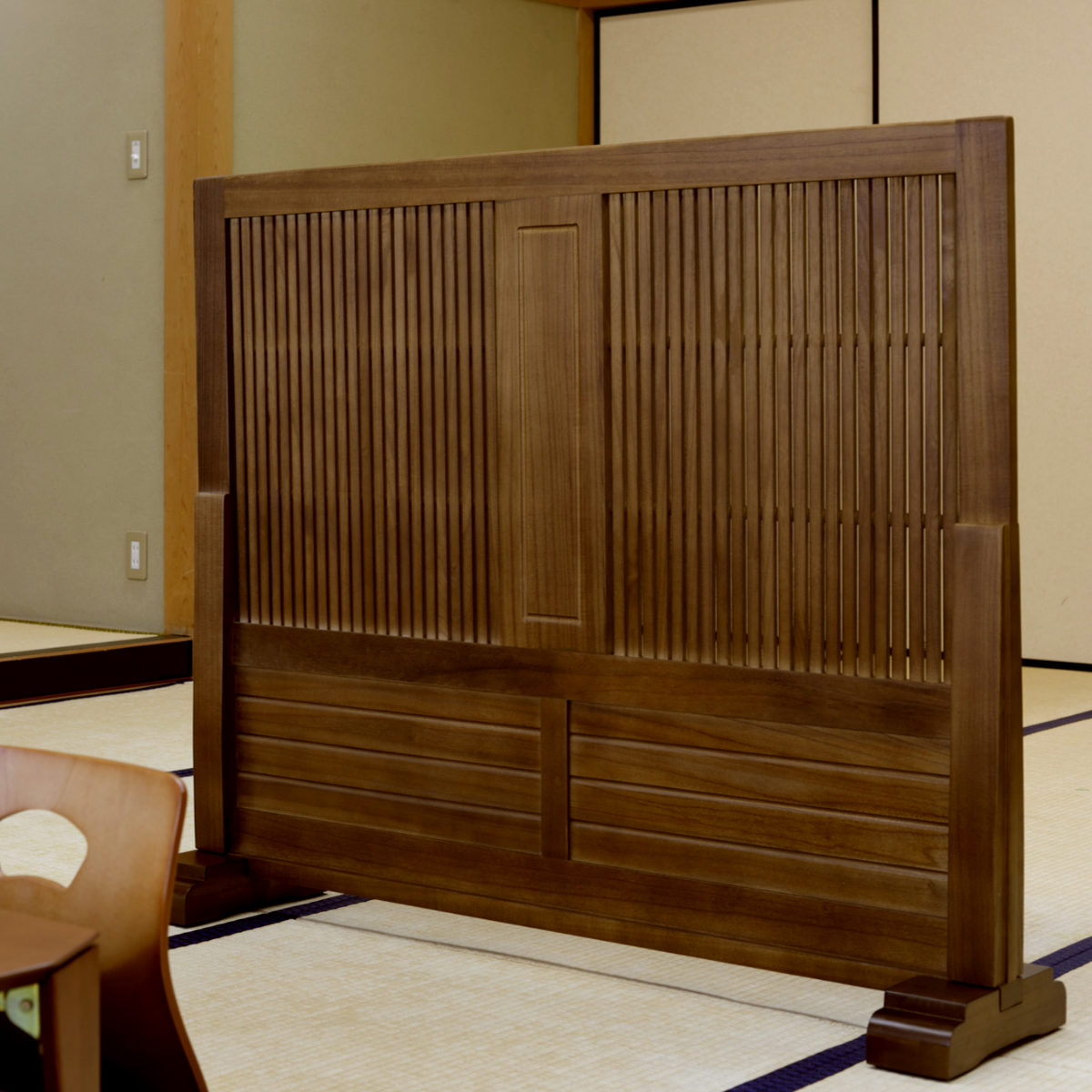 楽天市場】和風衝立 幅120cm 高さ101cm 桐製 天然木 （ 衝立