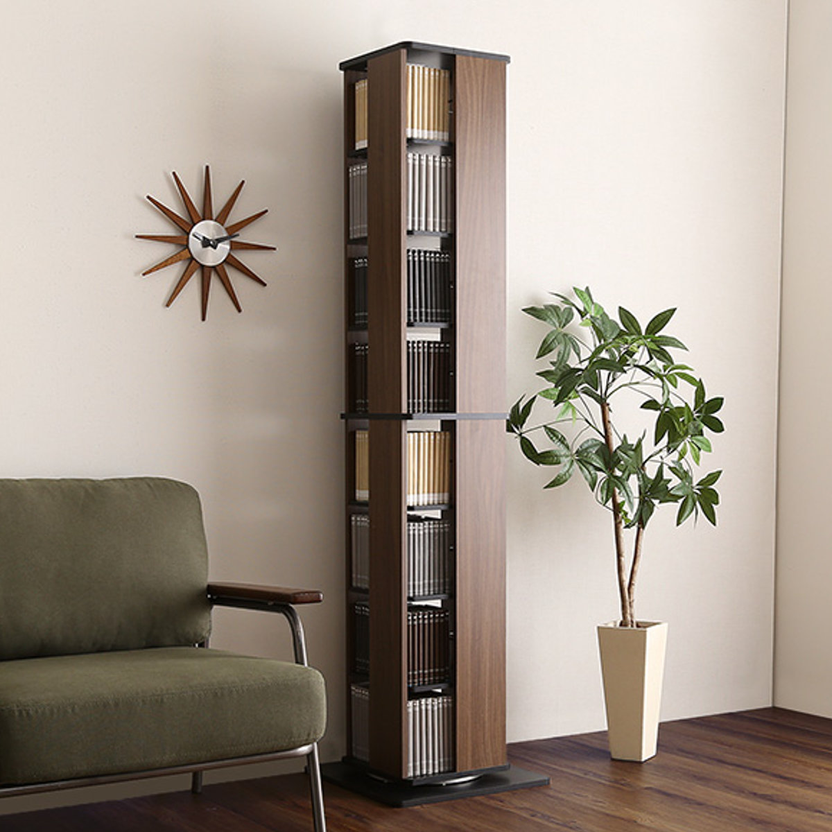 楽天市場】回転式 コミックラック 8段 ブックシェルフ 高さ181cm