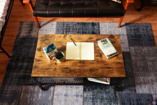 楽天市場】センターテーブル 幅75cm キャスター付き 木目調