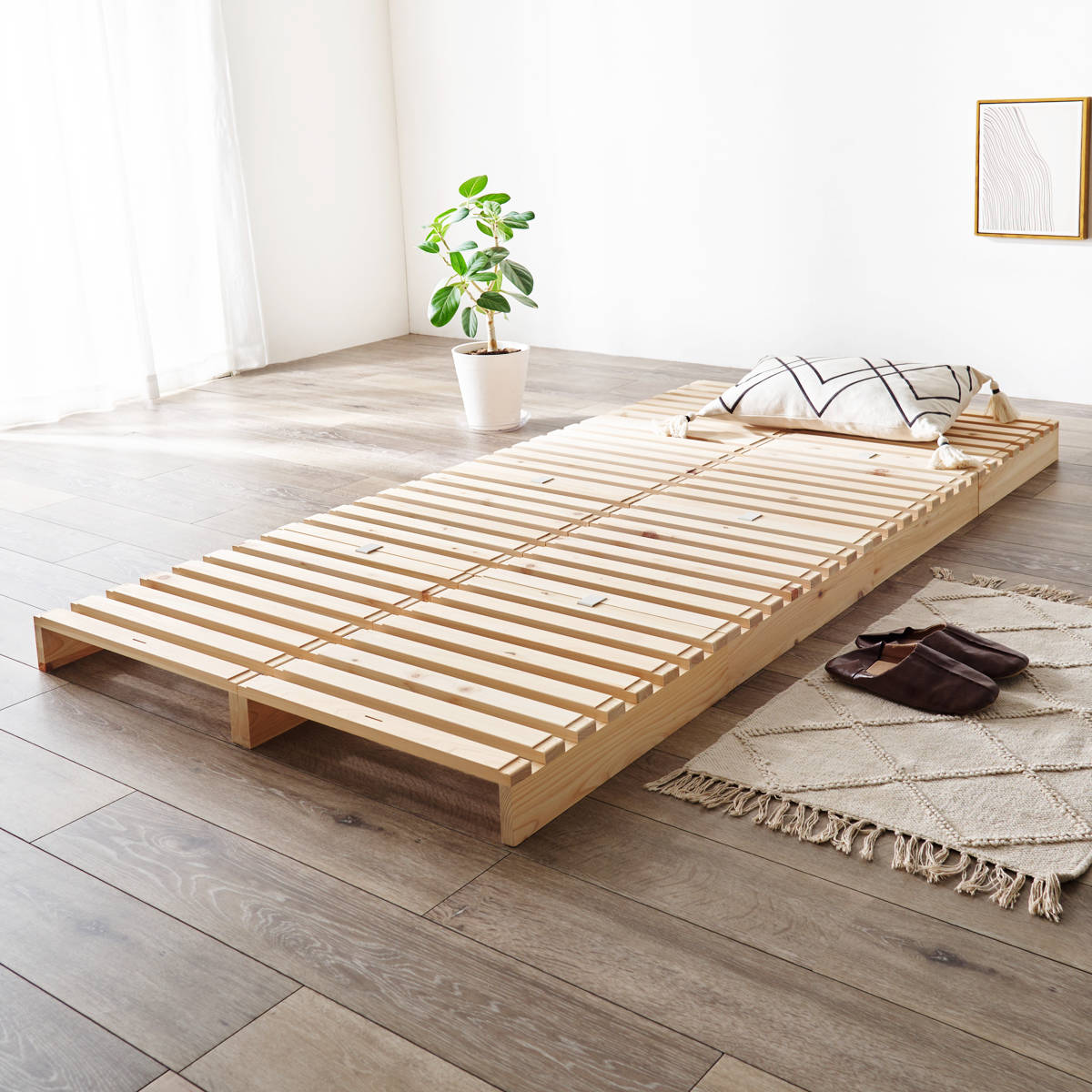 楽天市場】国産ひのき パレットベッド シングル 8枚セット すのこ 天然