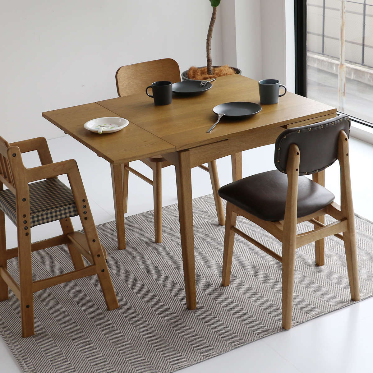 楽天市場】ダイニングテーブル 伸縮式 幅75cm・100cm・125cm ソフト