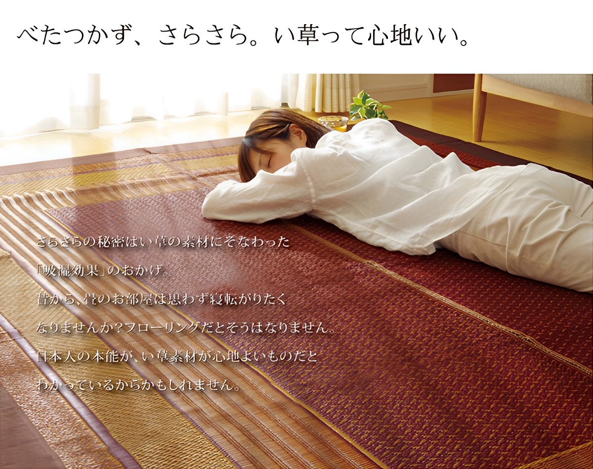 楽天市場】ござ 純国産 い草花ござ DXランクス総色 江戸間2畳 約174