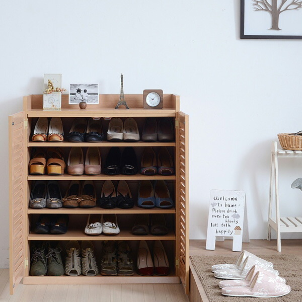 楽天市場】下駄箱 幅75cm 1個 ルーバー 組立品 （ 送料無料 シューズ