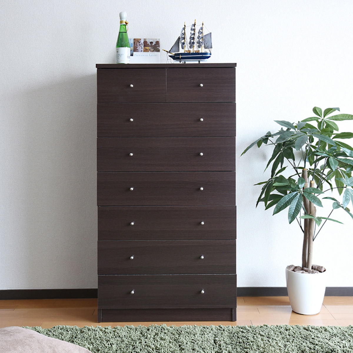 楽天市場】チェスト 幅60cm 7段 カラフル シック （ タンス 収納 棚