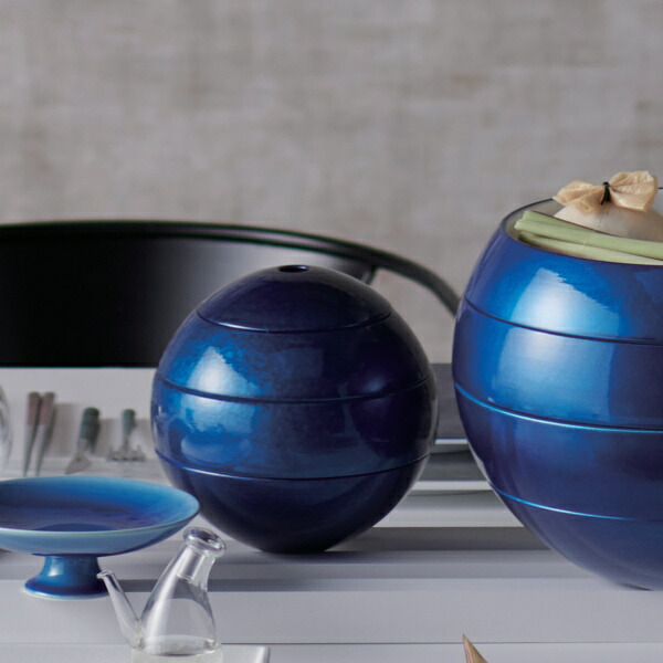 楽天市場】お重 3段 珠型三段段重 中 M.STYLE URUSHI 漆石 食器 磁器