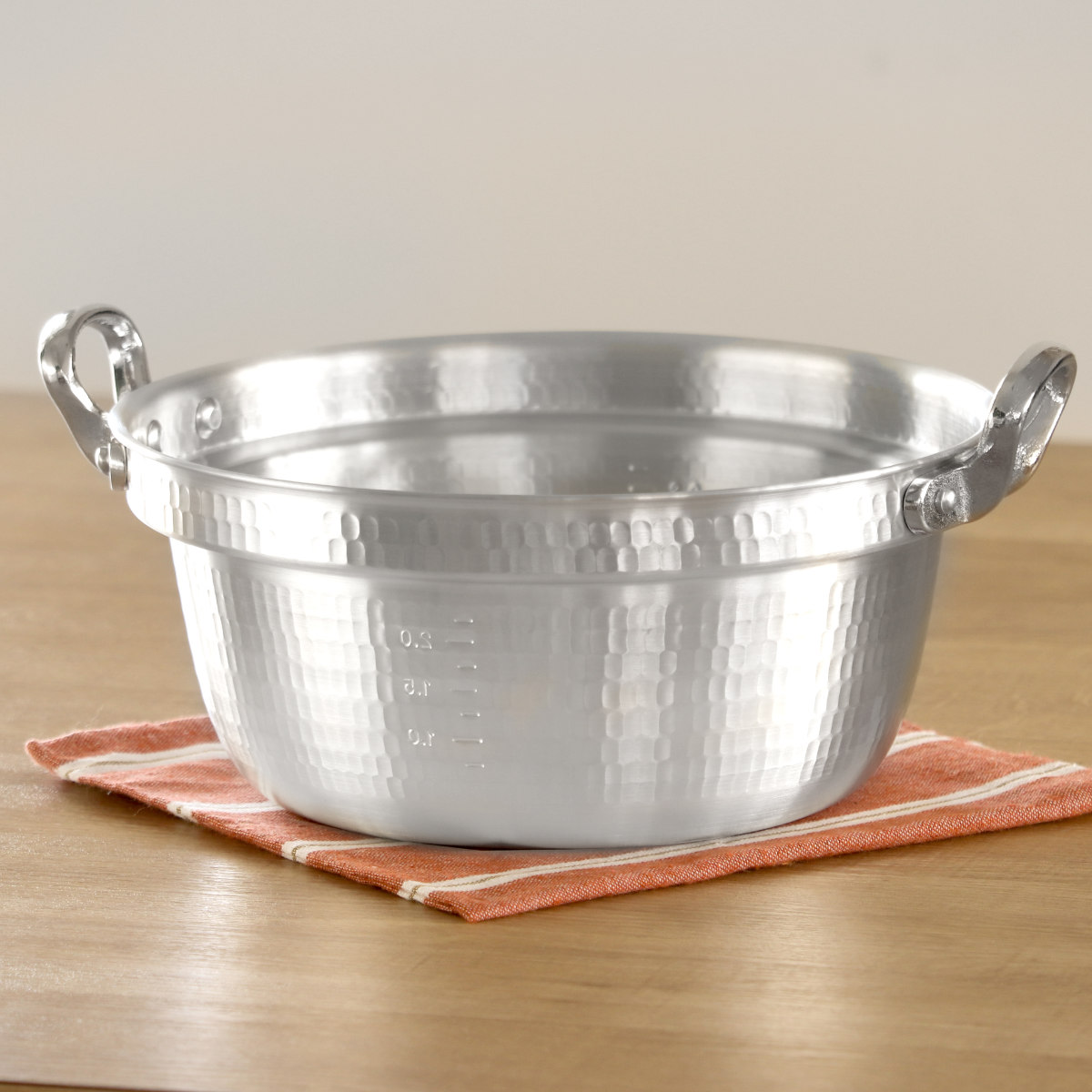 楽天市場】打出料理鍋 39cm ガス火専用 メモリ付き 中尾アルミ 業務用