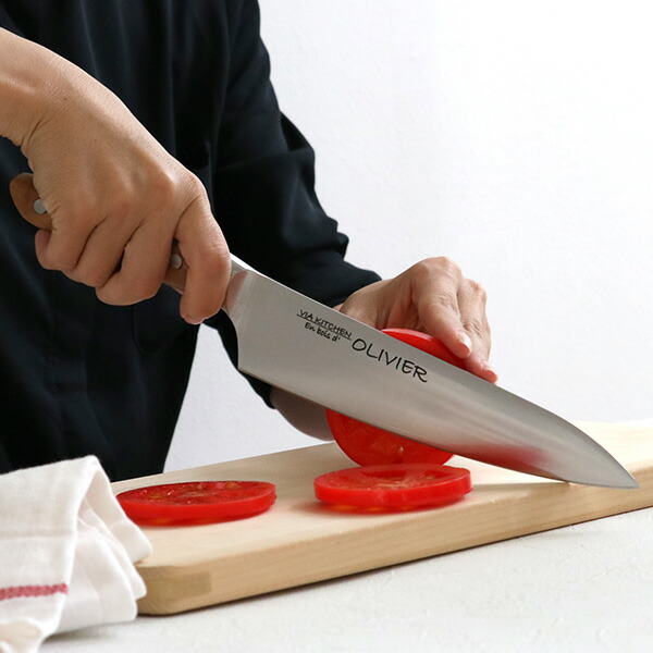 楽天市場】包丁 牛刀包丁 刃渡り20cm 木柄 日本製 バイアキッチン