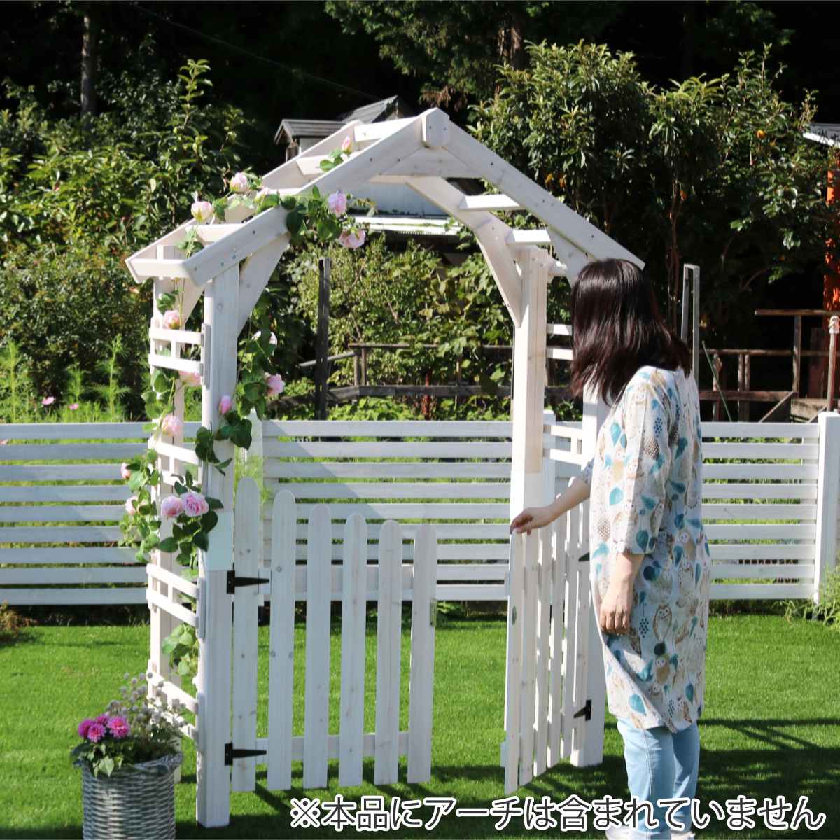 楽天市場】ゲート 三角屋根用 単品 （ 両開きゲート 単品2枚 ゲート