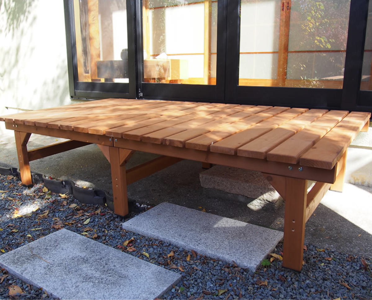 楽天市場】ユニット縁台ベンチ hiyori 幅174.5 奥行88 （ ガーデン