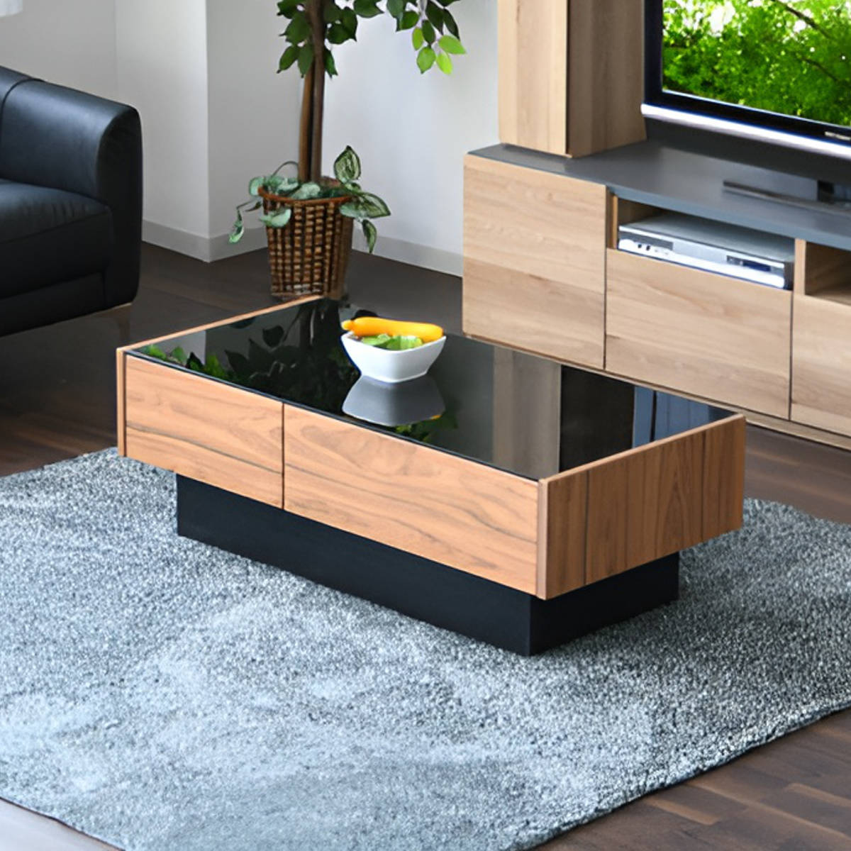 楽天市場】ローテーブル おしゃれ ガラス 大きめ 引き出し 幅105cm