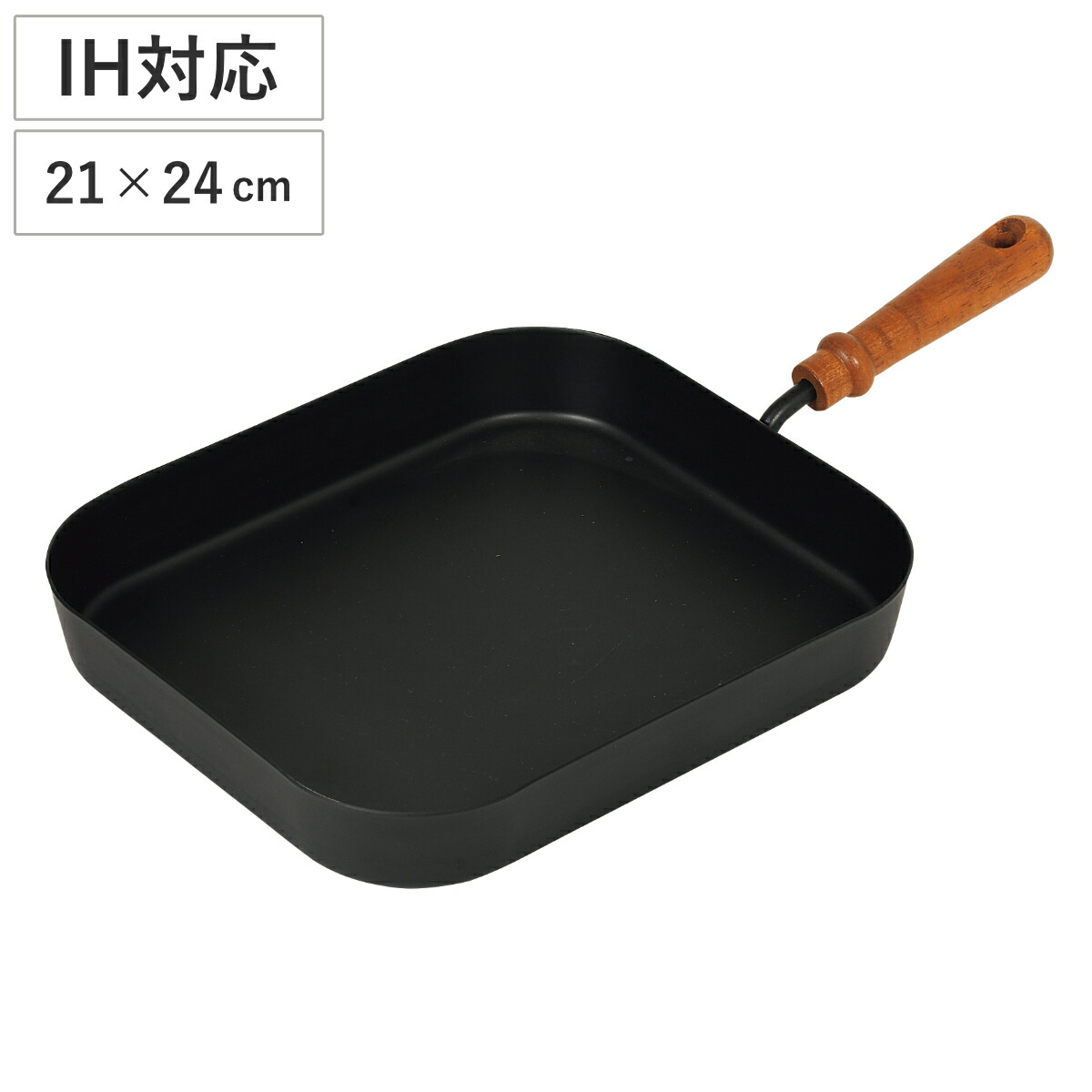 楽天市場】角型グリルパン 21×24cm IH対応 バーニスタ 鉄製 （ ガス火