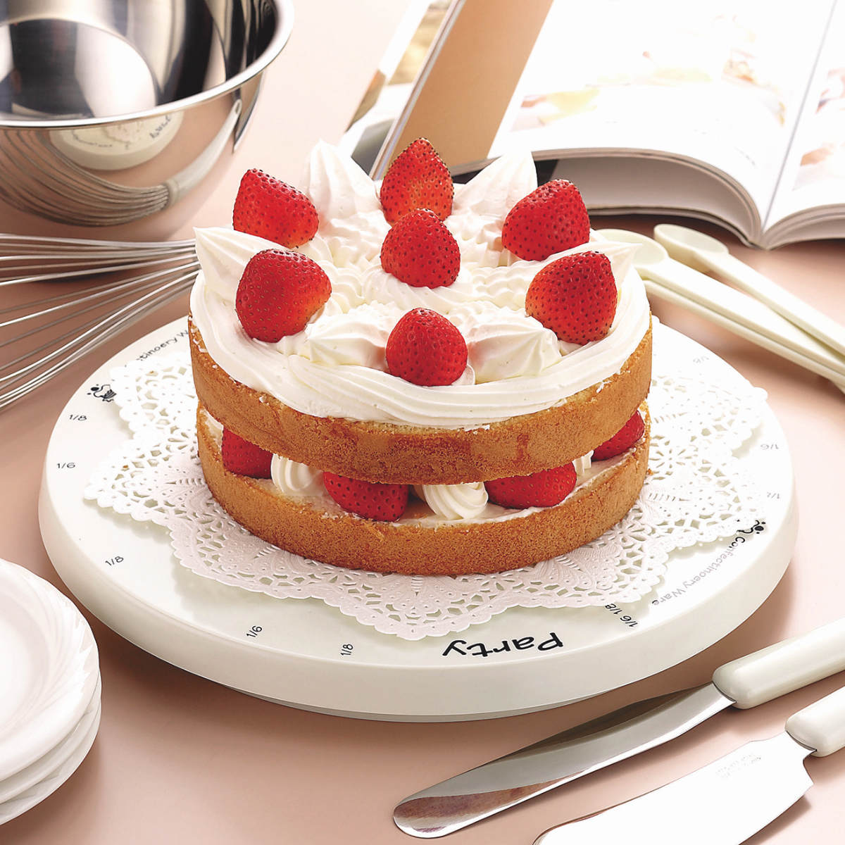 楽天市場】回転台 24cm プラスチック （ ケーキスタンド ケーキ台