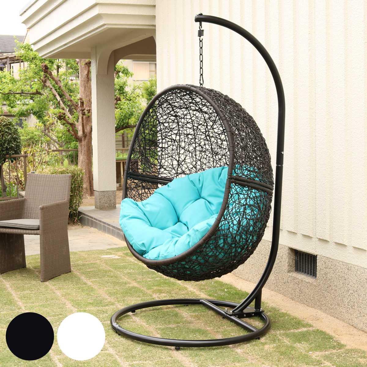 楽天市場】ハンギングチェア 1人用 アジアンリゾート風 クッション付