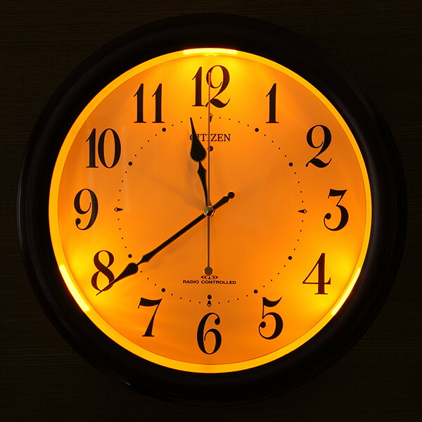 楽天市場】掛け時計 電波時計 シチズン CITIZEN 夜間自動点灯機能付き