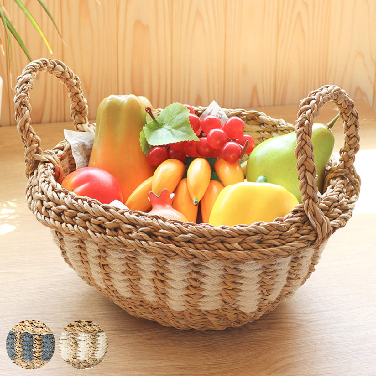 楽天市場】バスケット フルーツバスケット ラウンド かご 収納